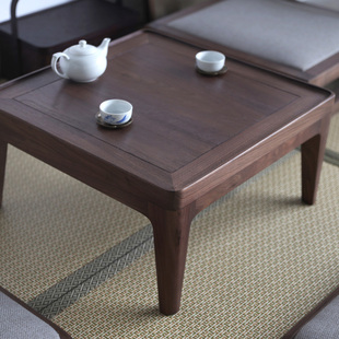 新中式飘窗小桌子榻榻米炕几实木，家用小矮桌椅组合茶室小茶几方几