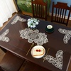 水晶板餐桌垫透明软玻璃，pvc桌布防水防油蕾丝，茶几台布免洗防烫