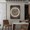 现代抽象餐厅装饰画钟表挂钟客厅，2024静音创意艺术时钟免打孔