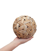 手工编织球学校蹴鞠球，缅甸藤球绣球道具球，古代古装足球儿童玩具球