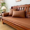 北欧纯色科技布红木沙发垫子海绵垫冬季加厚加硬老式实木沙发坐垫