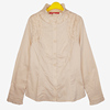 法式温柔杏色长袖衬衫设计感重工修身女装衬衣春秋季外套