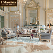 欧式真皮沙发组合123美式实木，沙发客厅整装家具简欧法式别墅奢华