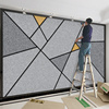 2023电视背景墙壁纸现代简约墙纸几何线条，壁画客厅3d立体影视墙布