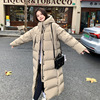 卡其色长款羽绒棉服女冬季2023韩版显瘦加厚保暖棉衣
