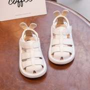 宝宝凉鞋男宝婴儿软底学步鞋0-1-3岁夏季女童，透气真皮幼鞋子2