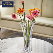 捷克进口水晶玻璃花瓶欧式创意玫瑰花瓶创意摆件桌面花器