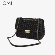 商场同款OMI欧米女包链条包2024单肩斜挎方形包时尚百搭