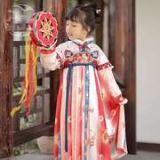 2023冬季儿童冬装女童中国风刺绣卡通超仙洋气汉服襦裙宝宝加绒裙