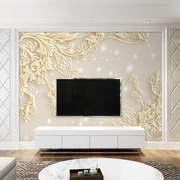 欧式3d电视背景墙壁纸装饰现代简约5d客厅，卧室墙纸影视墙布8d壁画