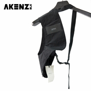 akenzblk男士时尚斜挎胸包休闲旅行包包小 B9-F027-BLACK