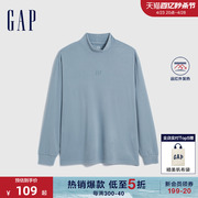 Gap男装春秋微弹远红外发热半高领长袖T恤休闲舒适运动上衣810620