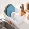 日式沥水碗架碗碟滴水架 塑料角架 厨房厨具可排水碗盆收纳置物架