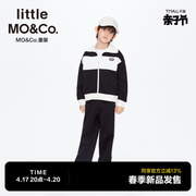 两件套装littlemoco童装24春装，男女童拉链卫衣外套直筒长裤