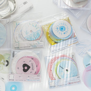 创意cd盒文艺文字，好运文创pvc透明贴纸手帐装饰素材