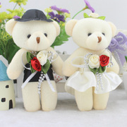 毛绒玩具泰迪熊娃娃公仔鲜花卡通对熊玩偶(熊玩偶)材料包装花束情侣款
