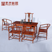 红木家具花梨木茶桌椅组合中式客厅泡茶台茶几全实木茶室茶艺桌子