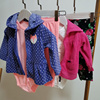 新生婴儿0-2岁女宝宝短袖三角哈衣套装连体衣春秋外套三件套