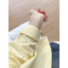 韩系chic港味黄色衬衫，女防晒外套夏季2024年洋气，独特别致上衣