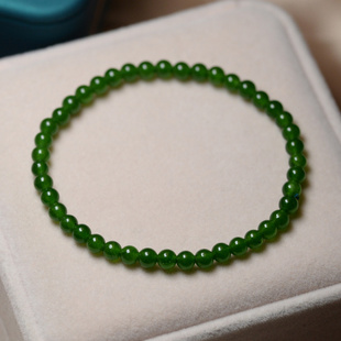 深绿色绿玉髓手链单圈细款小珠子很像碧玉森系冷淡风优雅古典手饰