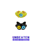 UNBETAEN童趣怪兽猫咪戒指女2024年潮个性指环小众设计食指戒