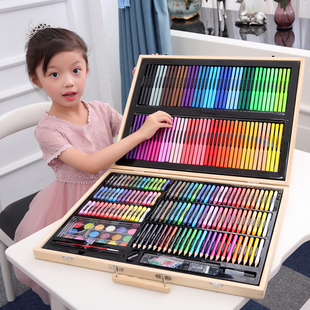 儿童画画工具套装画笔，礼盒水彩笔小学生，美术绘画女孩学习文具礼物