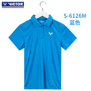 威克多胜利羽毛球运动女士休闲T恤短袖上衣S-6126速干 POLO衫