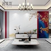 中式花鸟壁纸客厅背景墙，壁布电视墙壁纸卧室，古风墙布禅意国风墙纸