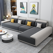 极简科技布沙发组合客厅大小户型现代简约乳胶布艺沙发贵妃家具