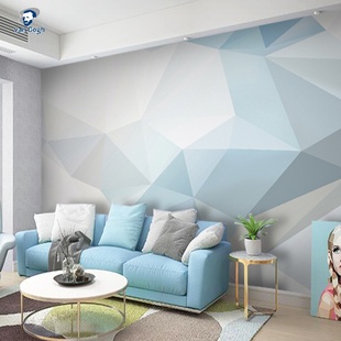 北欧简约现代抽象几何图形沙发卧室电视背景，墙布壁纸个性壁画墙纸