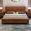 中式实木床现代销约1.8直主w卧双人床工厂米简出租房用1.5m单人床