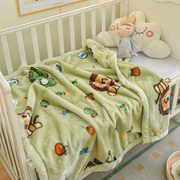 卡通拉舍尔儿童毛毯加厚牛奶绒宝宝盖，毯婴儿午睡毯幼儿园小毯子冬