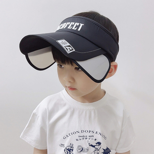 儿童帽子防晒帽，男孩夏款太阳帽鸭舌空顶帽，男童遮阳棒球帽2024
