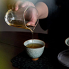 秘釉浮雕缠枝莲品茶杯陶瓷品茗杯单个家用喝茶杯子功夫茶具主人杯