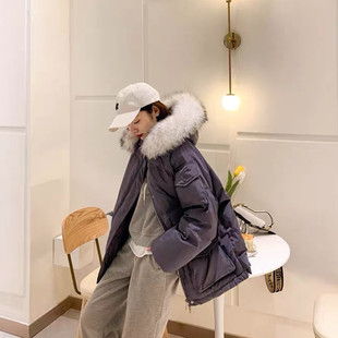 韩国东大门2020秋冬装大毛领羽绒服，女小个子短款洋气显瘦保暖外套