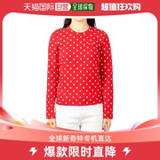韩国直邮comdegarson (P1T16503) 女性红色wappen圆点长袖T恤衫