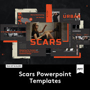 Scars Powerpoint Templates 潮流作品集PPT设计模板 P2020040101