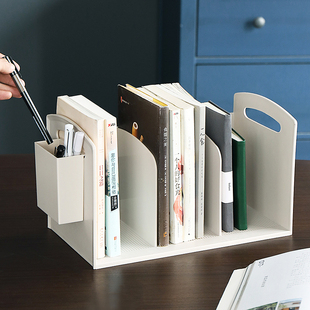 书立盒收纳桌面创意ins风日式书架书柜置物架简易书夹书靠桌上