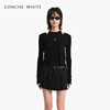 CONCISE-WHITE简白 24春夏鸢尾纯色两件套针织衫女设计师品牌