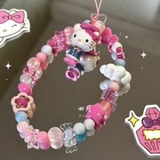 hellokitty串珠手机链原创卡片机ccd装饰挂链背包挂绳少女心饰品