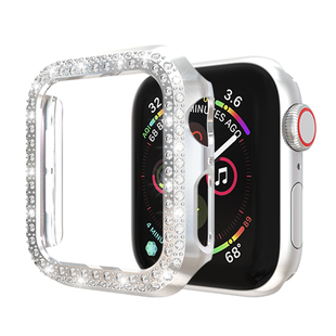 适用于苹果手表432保护壳金属镶钻applewatchseries边框保护壳