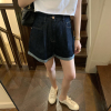 佳哥的店夏装新款韩版chic高腰百搭宽松显瘦水洗卷边牛仔短裤热裤