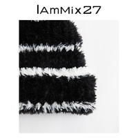 IAmMIX27个性时尚撞色仿貂绒帽