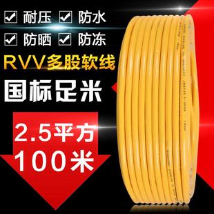 国标2芯2.5平方护套线，防冻防水电线电缆100家用电源线，户外米1.5