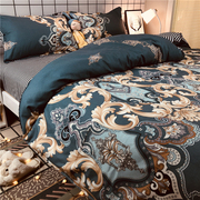 时尚国风床上三四件套床单被套全纯棉1.5m床欧式简约斜纹活性印花