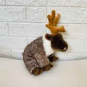 我们驼鹿小鹿毛绒玩具 冬季小鹿毛绒公仔 可爱仿真小鹿毛绒摆件