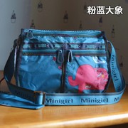 minigirl女斜跨包单肩包休闲软包防水轻便尼龙旅行妈咪包迷你女孩