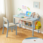 北欧实木儿童书桌椅学生，家用写字桌，简约卧室书房多功能储物书桌