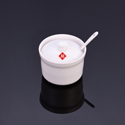 白色陶瓷调味罐 标签不掉色 家用火锅厨房盐糖辣椒创意有盖调料罐