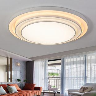 2024年客厅大圆灯现代简约1米圆形大厅灯具，80cm卧室led吸顶灯